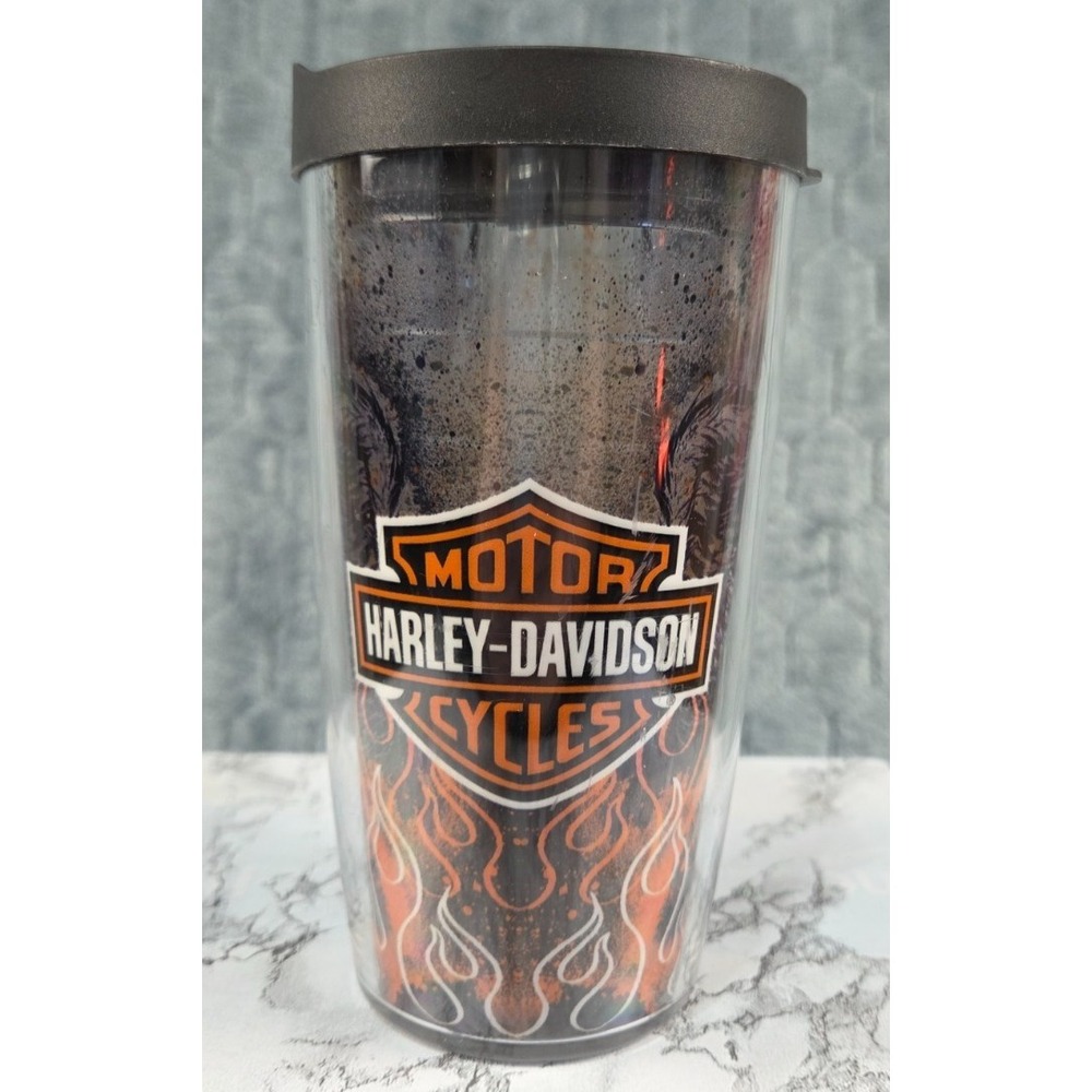 Bike Week Daytona Harley Davidson Tervis tumbler 24 oz flame car‎ cup travel